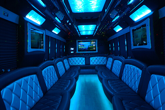 Limo bus interior